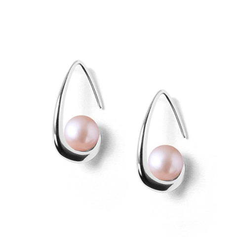 Pearl earrings Landau Silver - Lilac