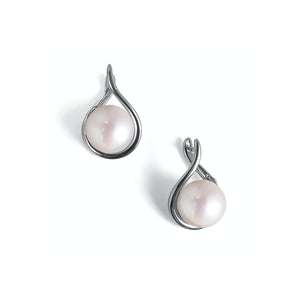 Boucles d'Oreilles Perles de cultures d'Eau Douce Pendentif Olympe Argent 925