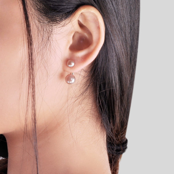 Earrings "cédille" - Lilac