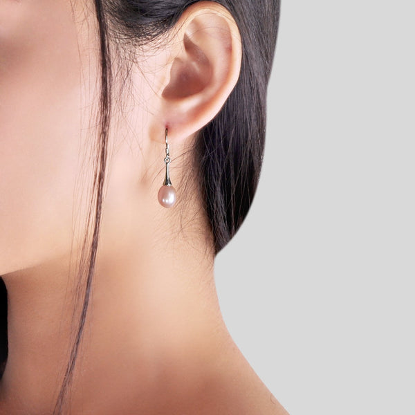 Earrings Dew Drops - Lilac