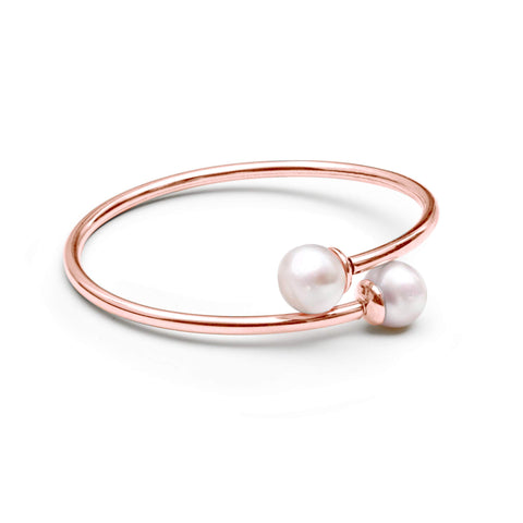 Bracelet  Perles de Cutures d'Eau Douce   Argent 925 Plaqué Or Rose