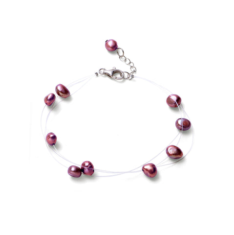 Bracelet  Perles de Cutures d'Eau Douce   Argent 925 