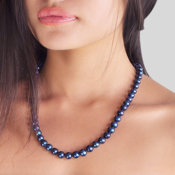 Halskette Gräfin 53cm - Nachtblau