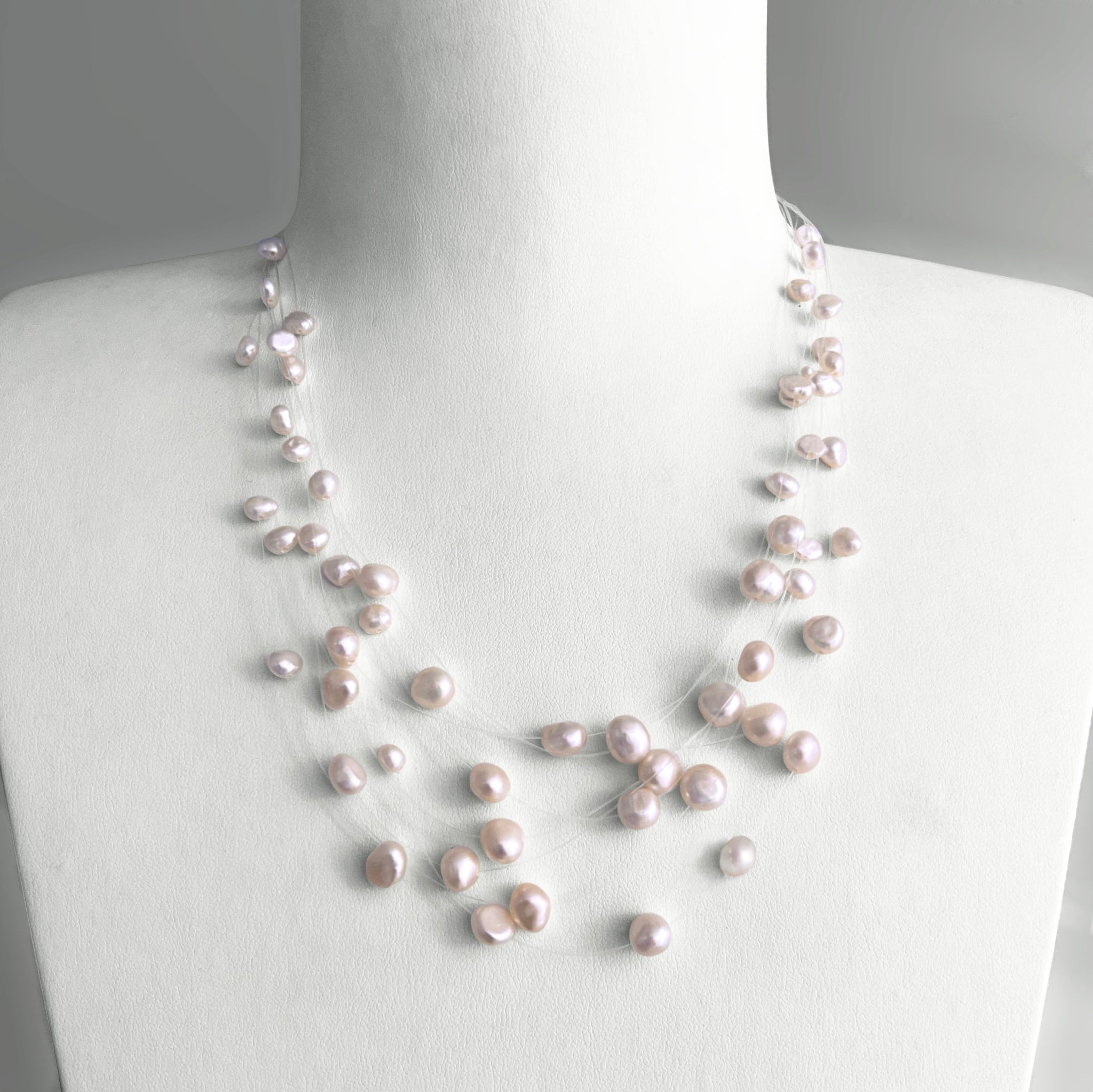 Collier Perles de culture d'eau douce, Perles baroques