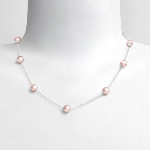 Collier  Perles de Culture d'Eau Douce Chaîne Chaîne Argent 925 