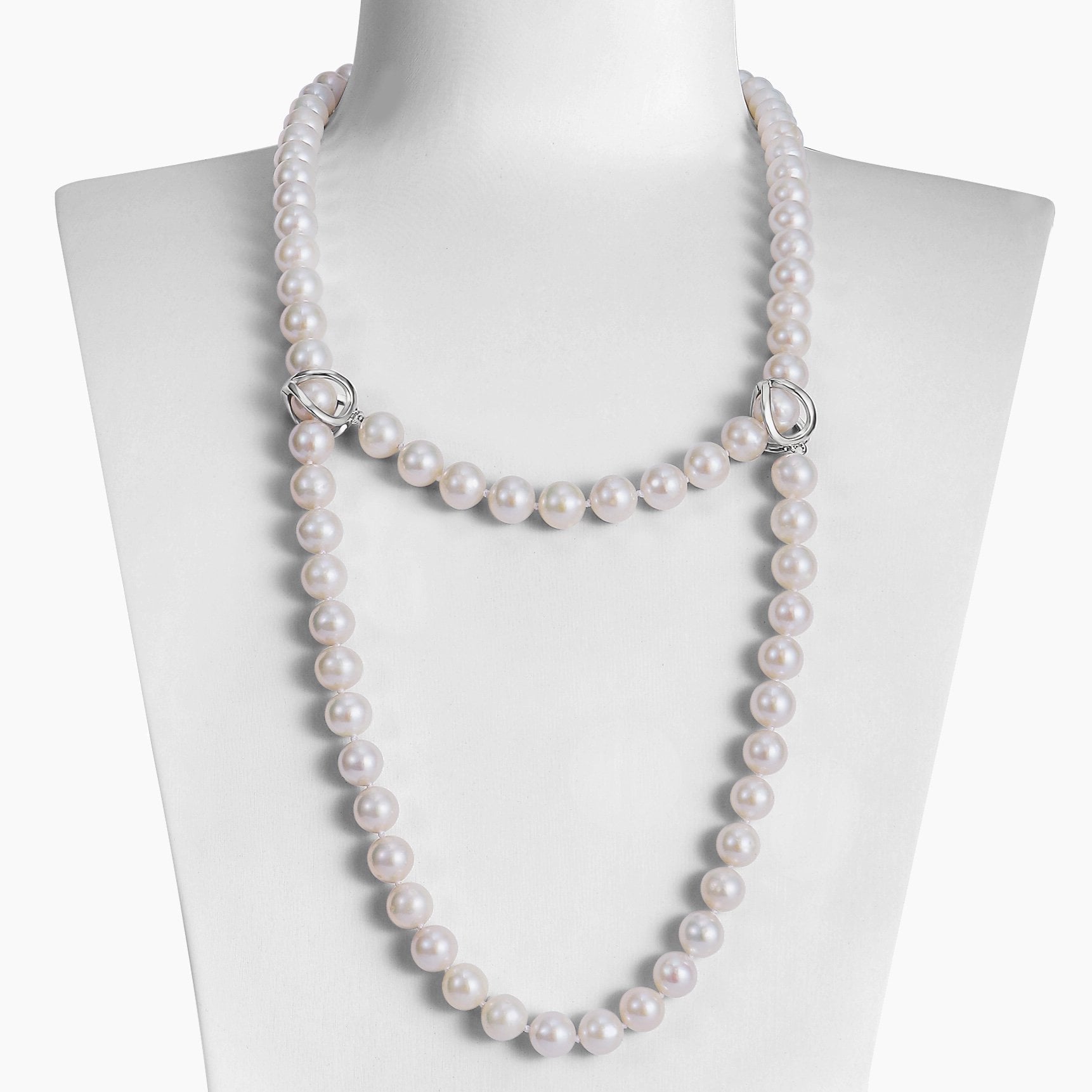 Collier 72cm Perles de Cutures d'Eau Douce   Argent 925 