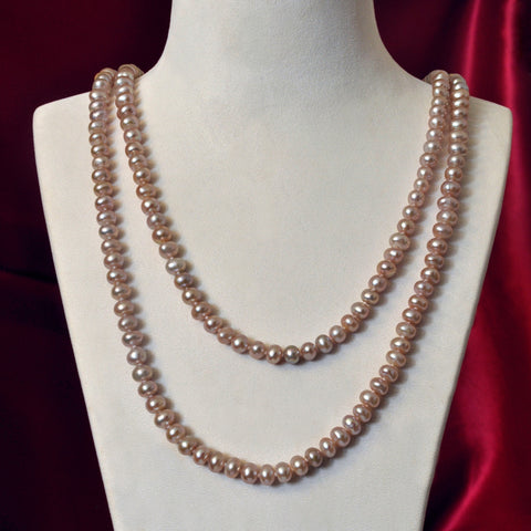 Collier / Sautoir 160cm Perles de Culture d'Eau Douce    