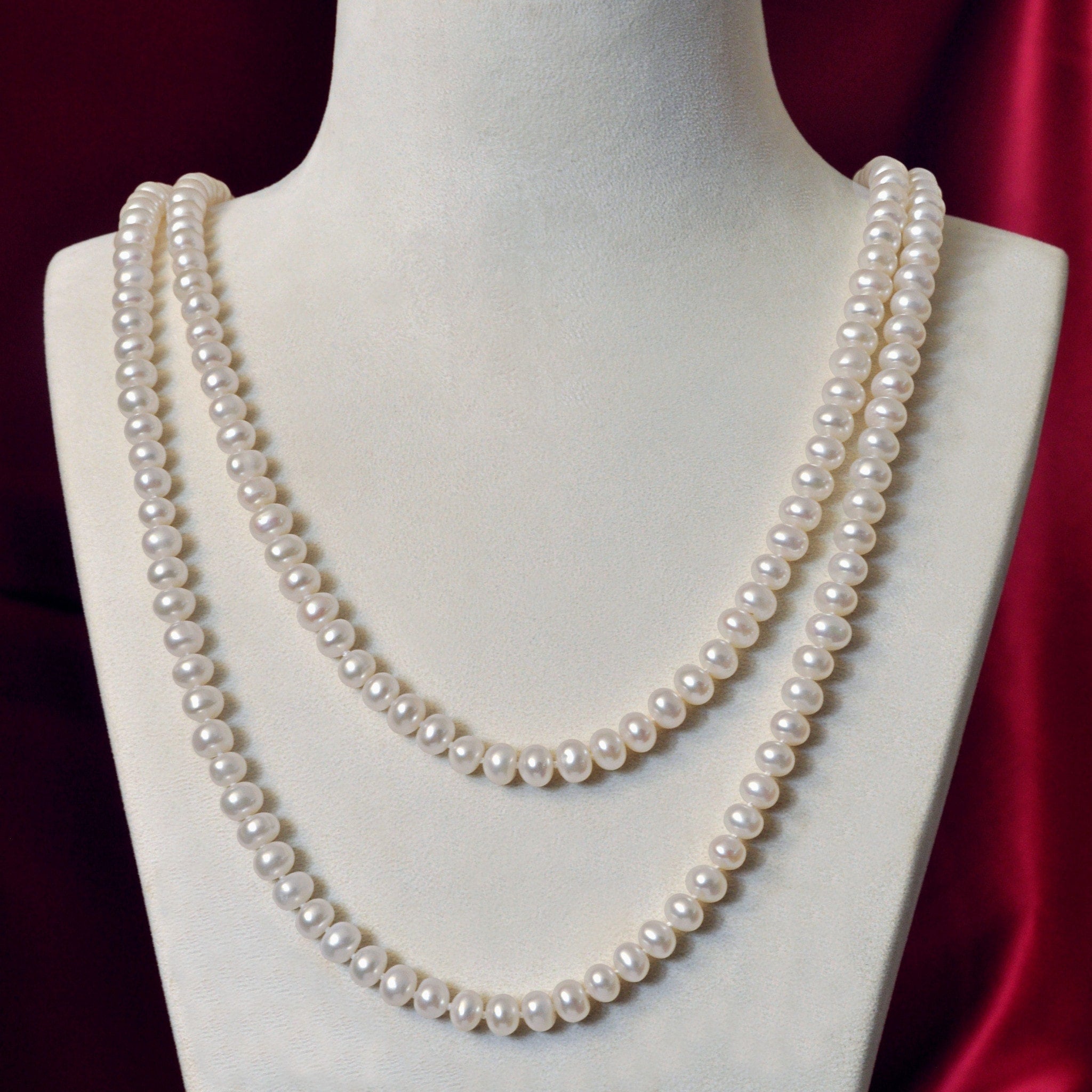 Collier / Sautoir 160cm Perles de Culture d'Eau Douce    